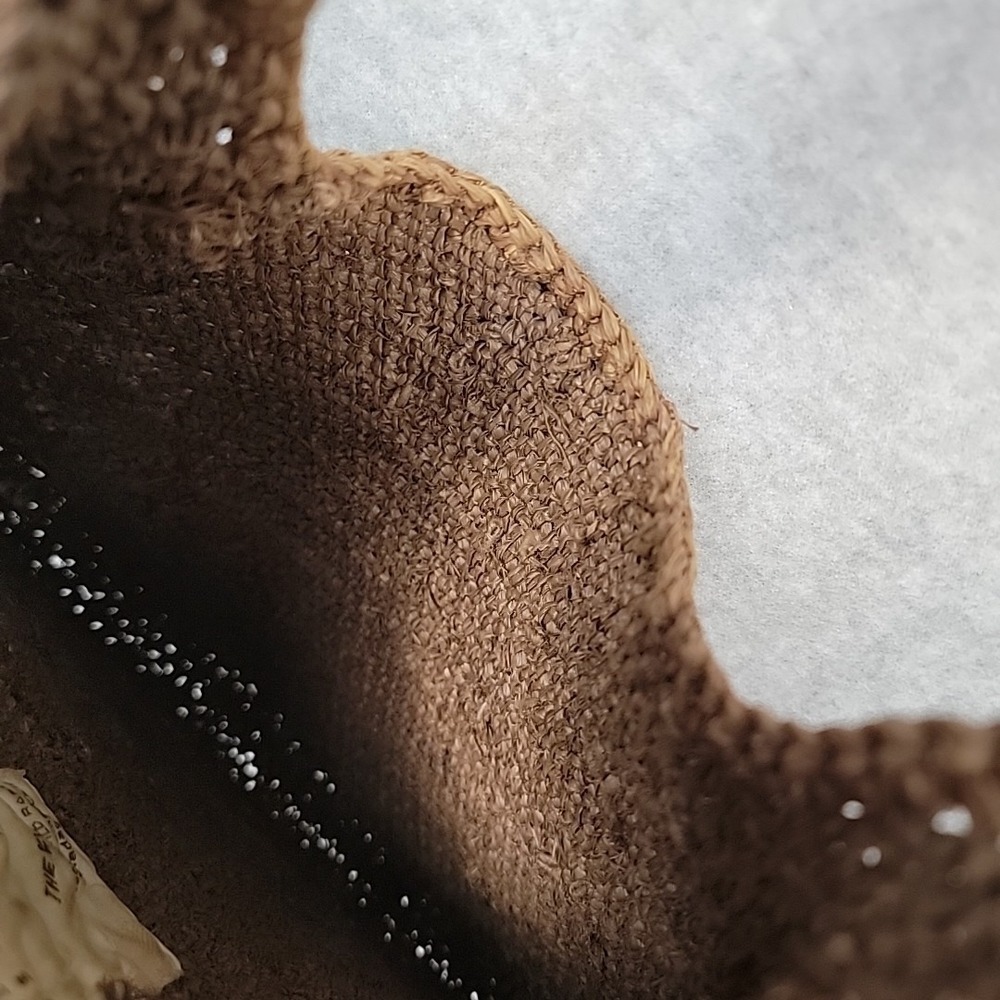 Kaminski Australia Brown Flat Sac 100% Raffia Crossbody Bag Handmade Madagascar - Picture 7 of 16